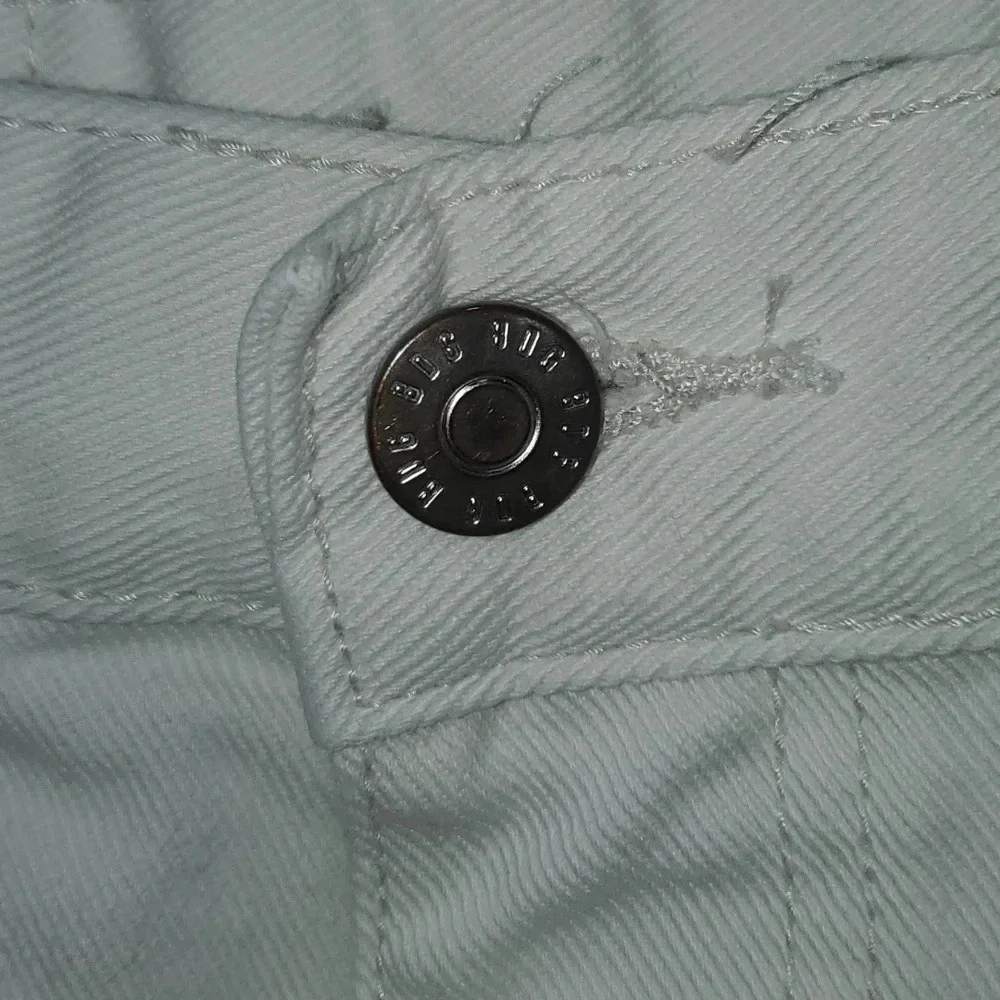 BDG Urban Outfitters High Rise Pleated White Jeans Relaxed Straight-Leg Size 24 - Picture 5 of 16